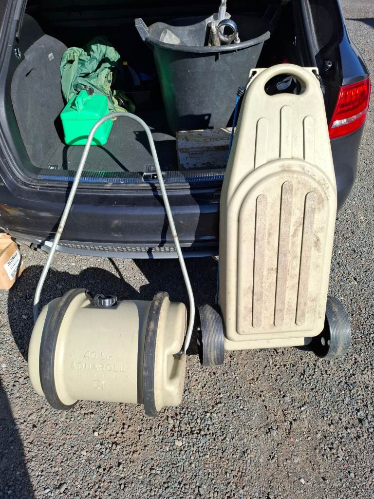 Caravan water and waste barrel