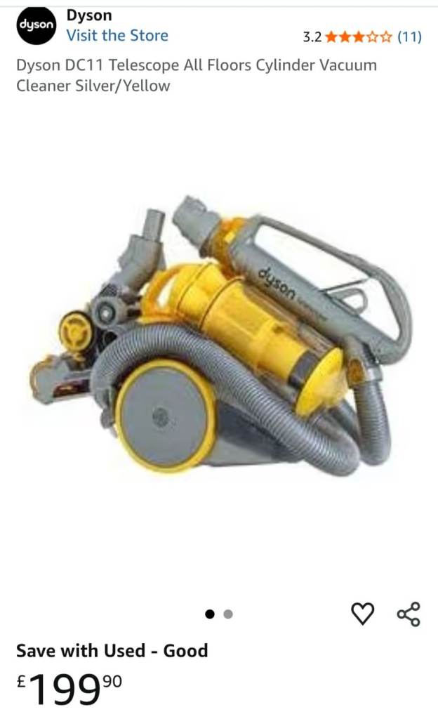 Dyson DC11 Telescope All Floors Cylinder Vacuum cleaner, with attachment