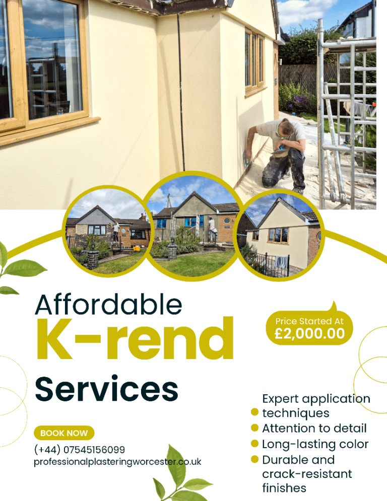 Affordable K-rend rendering services Worcester, Worcestershire experts