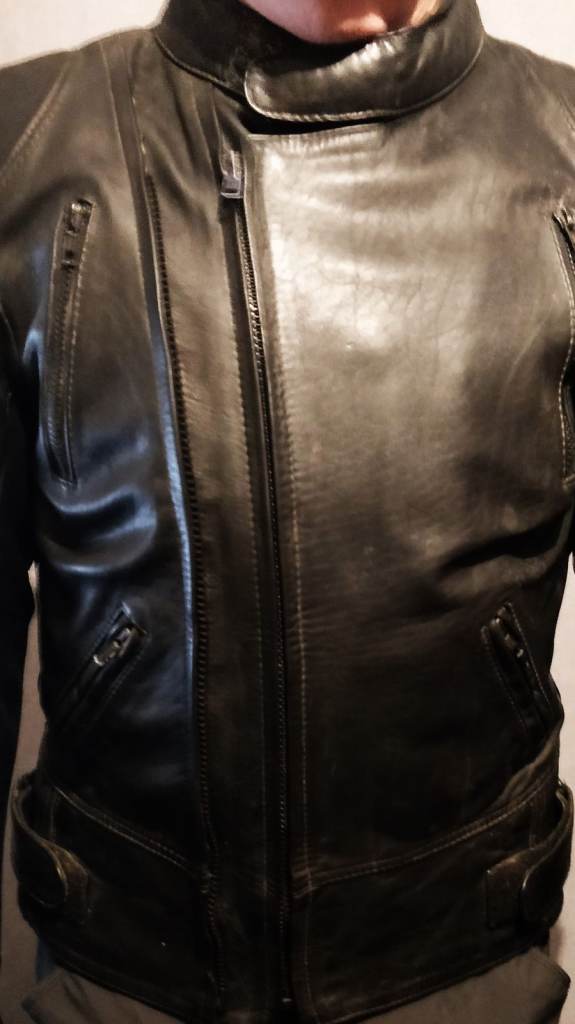 black motorcycle jacket