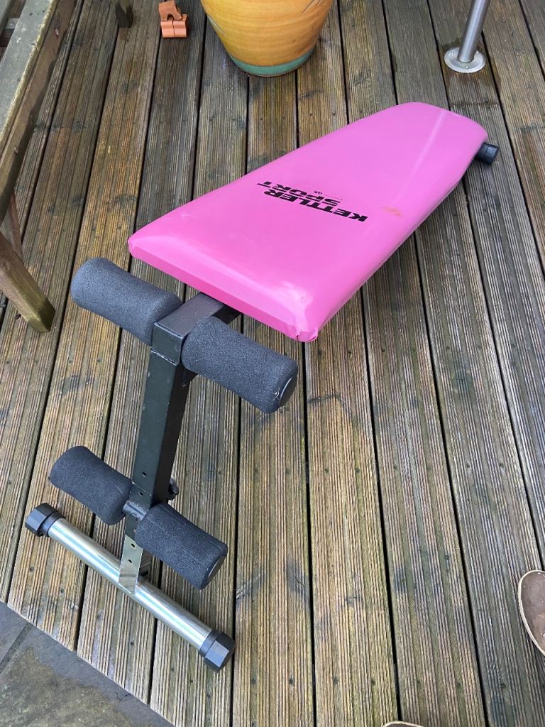 Adjustable white bench