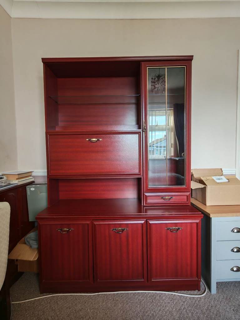 FREE - Large Mahogany Display Cabinet / Wall Unit