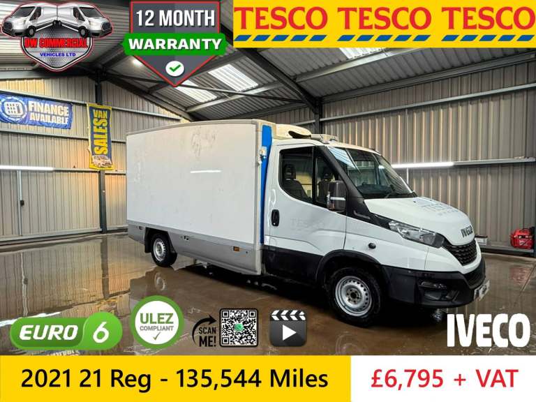 2021 21 Reg Iveco Daily 2.3 35S14 LWB Fridge Freezer 8 Speed Hi-Matic Auto + VAT