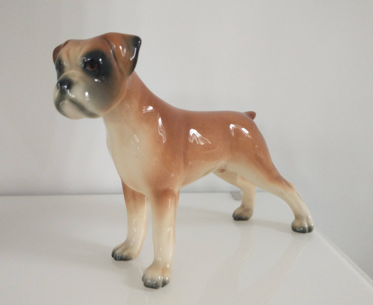 Collectable. Boxer Dog pottery  model / figure Vintage/Retro