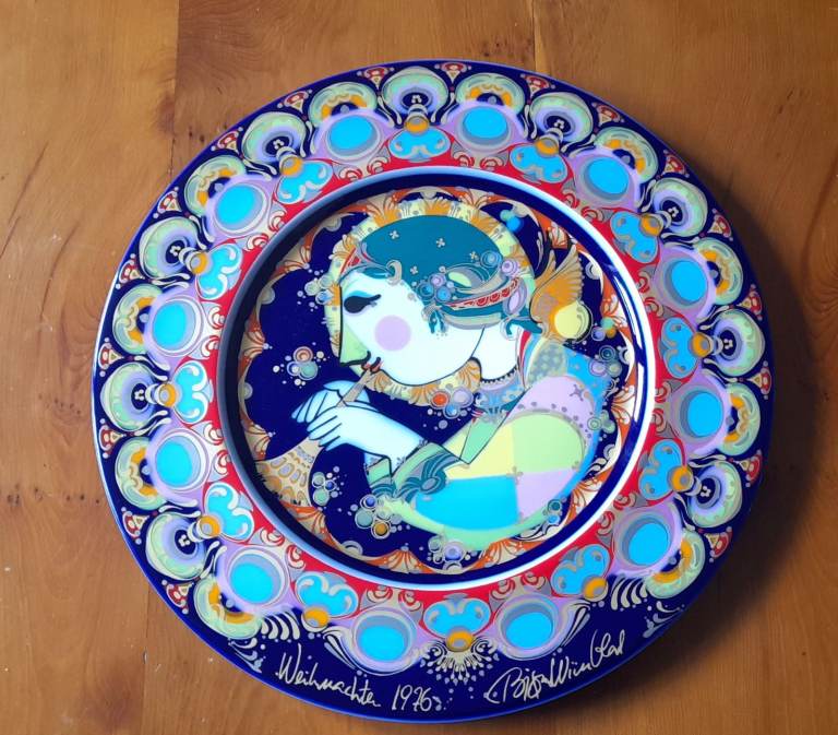 Bjorn Wiinblad Rosenthal Christmas Plate 1976