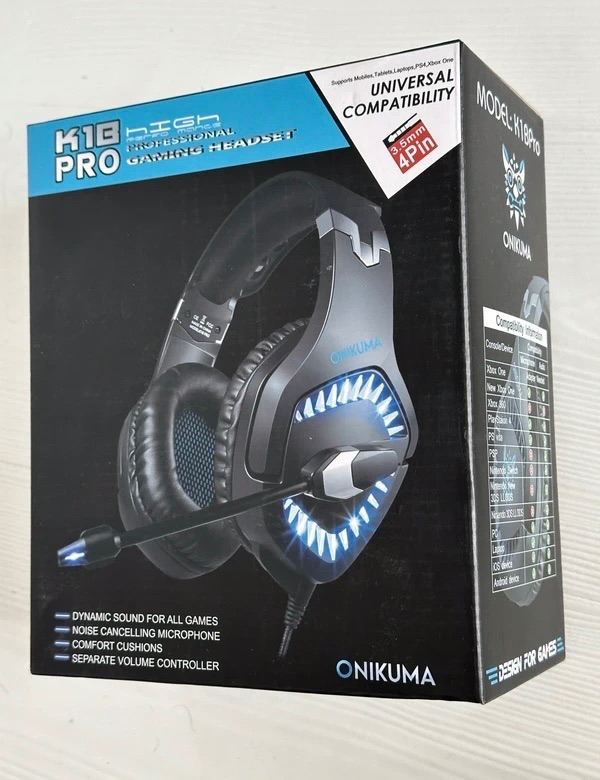 NEW K1B Pro Gaming Headset Unopened Ps4 Ps5 Xbox PC Onikuma