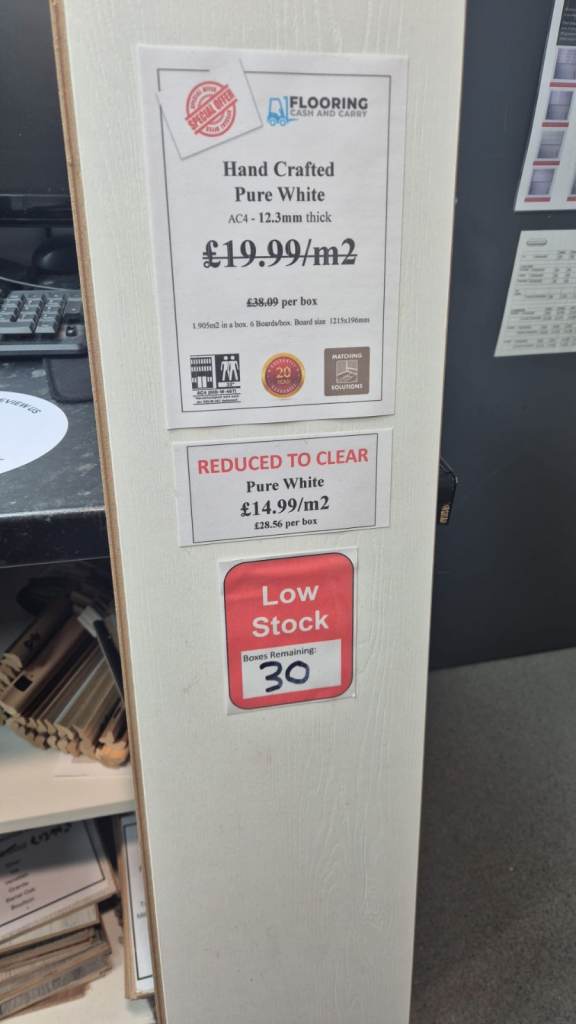 Pure White 12mm Laminate Flooring