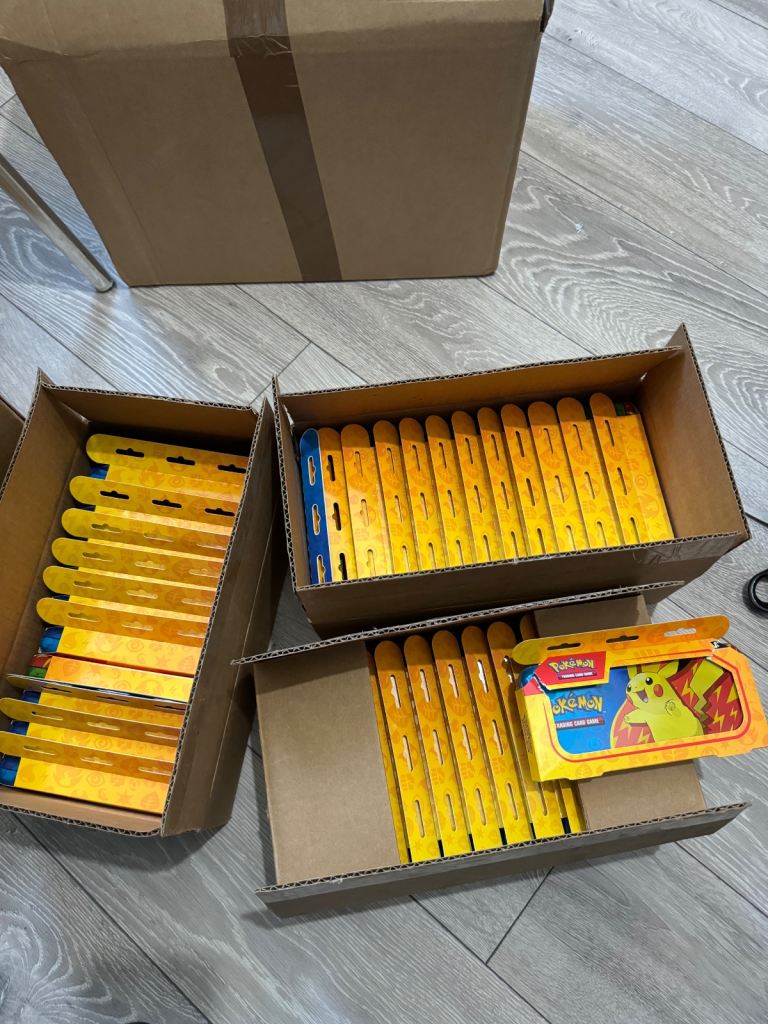 image for 36 x Pokemon PIKACHU BACK TO SCHOOL 2023 PENCIL CASE TIN