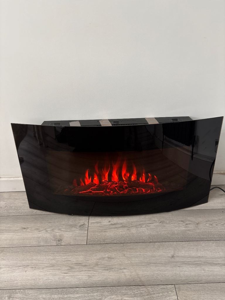 Electric flame effect wall mounted fire. 