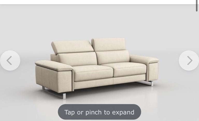 Italian Leather 6- Seater Sofa – Brand New – Cream – Delivery Included