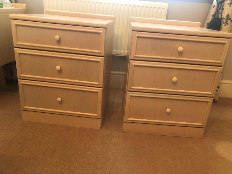 G plan dressing table and two bedside cabinets 