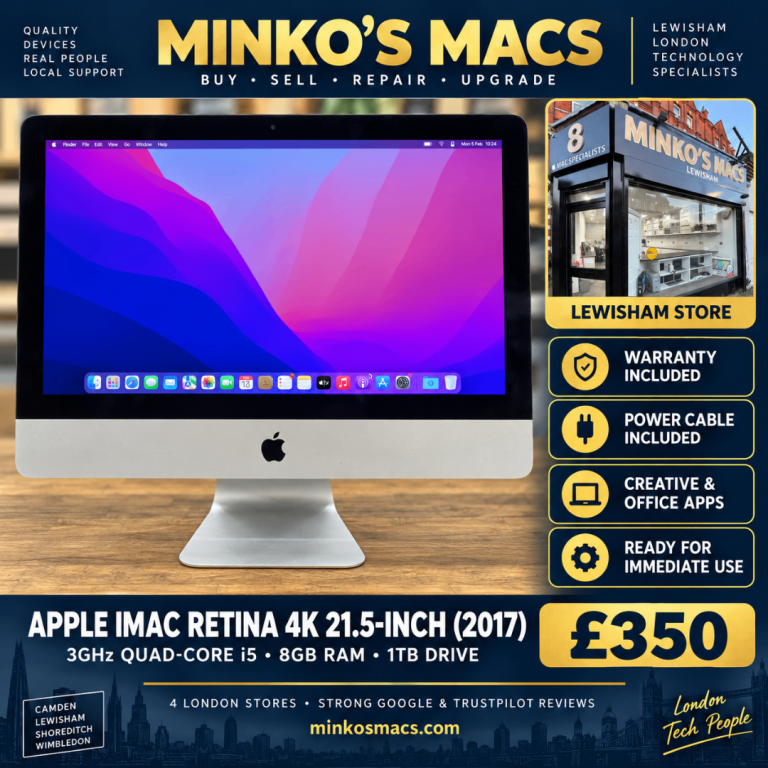 Apple iMac Retina 4K 21.5in 2017 i5 8GB 1TB Computer Warranty