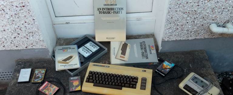 Vintage Commodore 64Computer with Games & Books