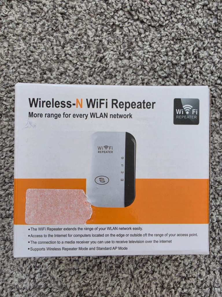 WiFi Extender/Booster with 4600 sq ft cover & Gigabit Ethernet Port & One Click Setup & Alexa Ready