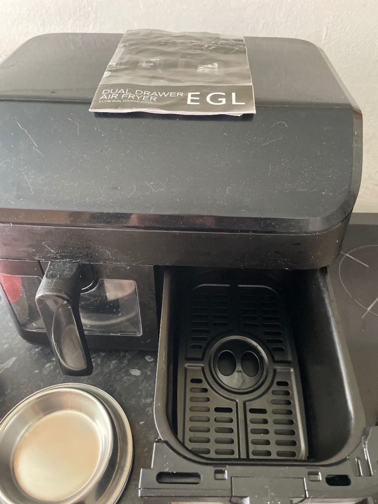 EGL Dual Drawer Air Fryer – Black, Good Condition