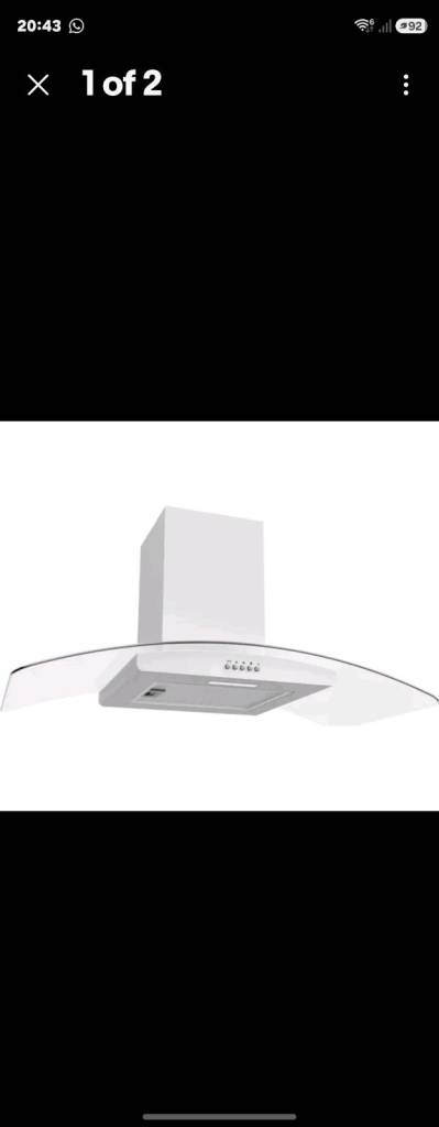 Logik 90cm glass extractor hood