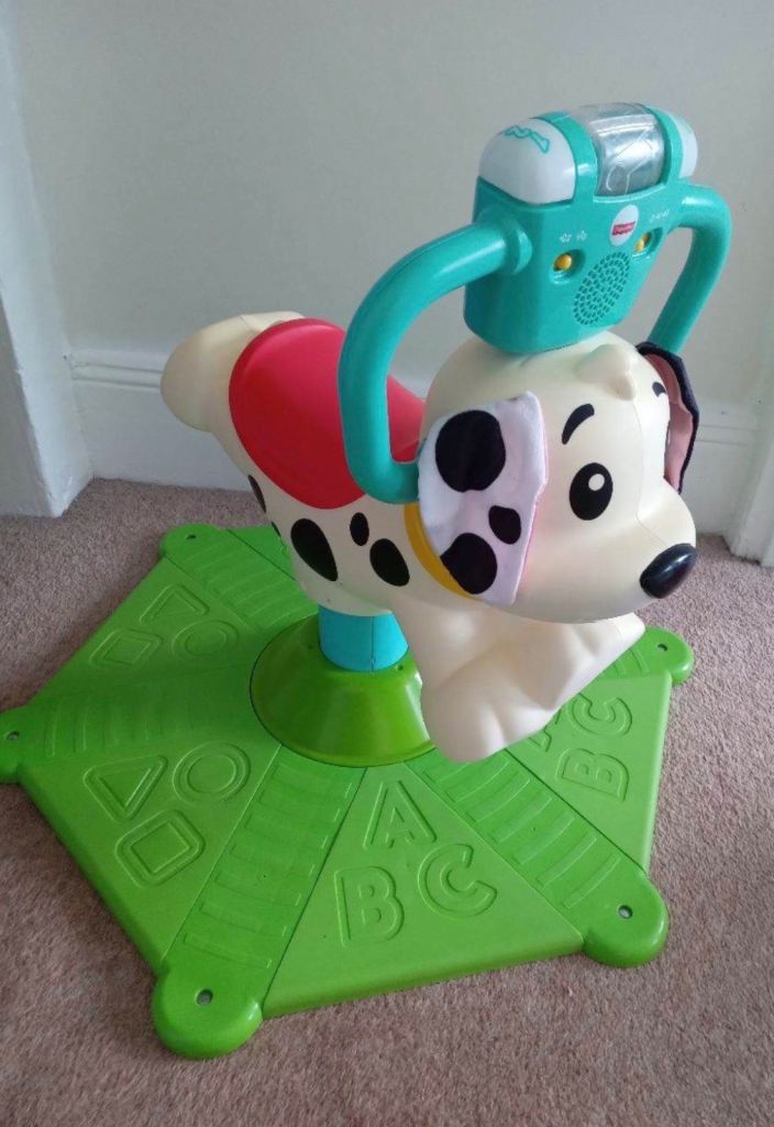 Fisher-Price Bounce & Spin Puppy Ride-On Toy – Good Condition
