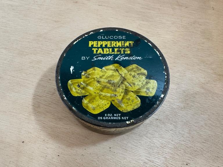 Vintage SMITH KENDON Glucose Peppermints Tablets Tin EMPTY
