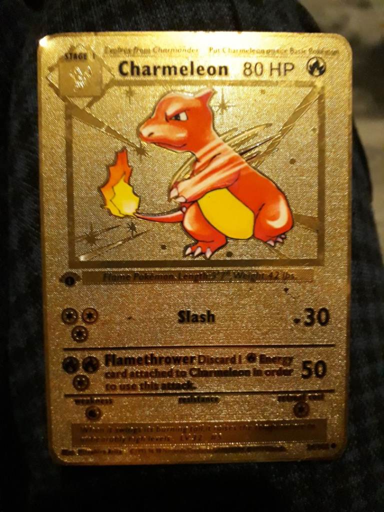 Pokemon card one gold metal and one silver 