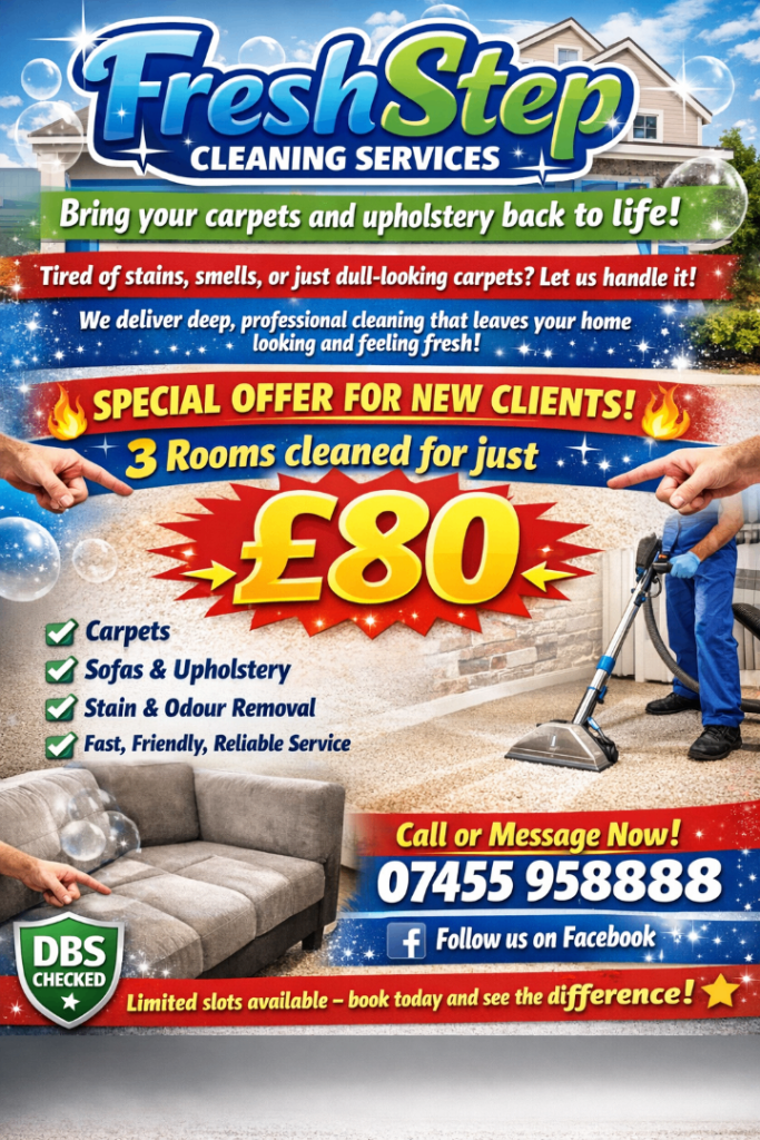 Carpet cleaning hire message more details 