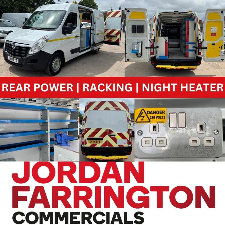 2018 VAUXHALL MOVANO L2H2 UTILITY / WORKSHOP / VAN EX SCOTTISH POWER LOW MILEAGE