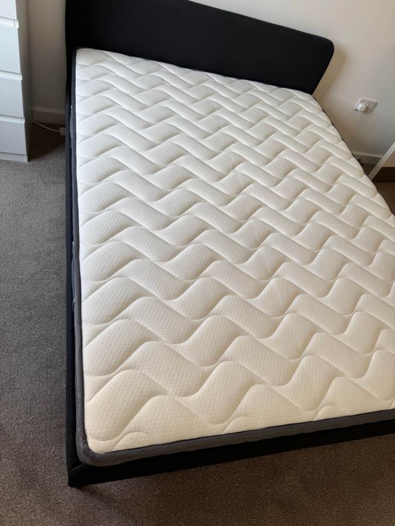 King size Bed Set: IKEA Slattum Bed Frame & Arthur Sleep Cool Rock Mattress