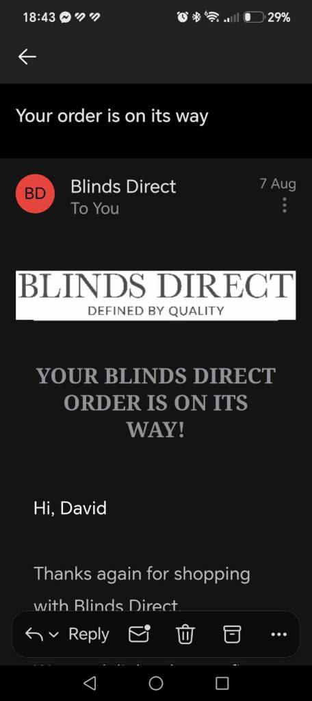 NEW Blinds Direct Deluxe Plain Storm Grey Vertical Blinds 185x180cm
