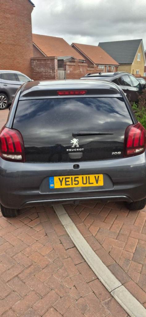 For sale: Grey Peugeot 108 1.2 petrol, 4 doors, 5 peed manual