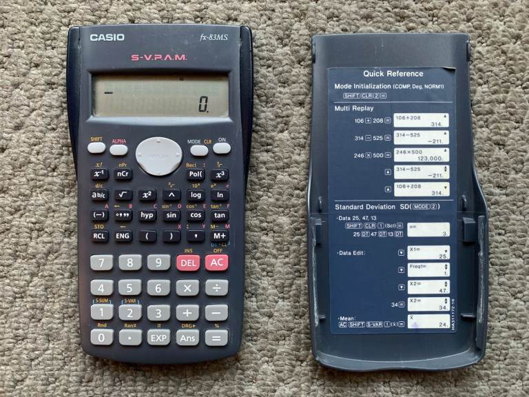 Casio fx-83MS Scientific Calculator - Black Grey