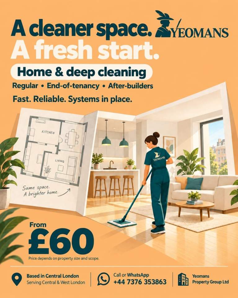 Professional Cleaning Services London – Domestic, Deep, End of Tenancy & Airbnb