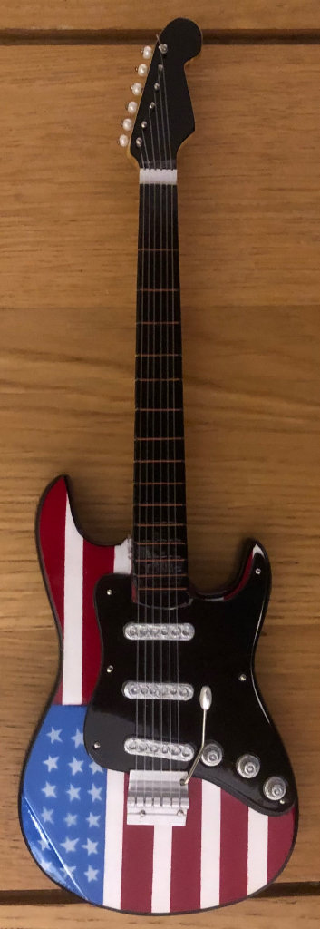 Miniature Fender Stratocaster Guitar.