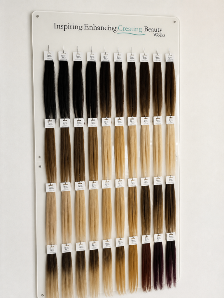 Beauty Works Hair Extension Colour Ring Display Board