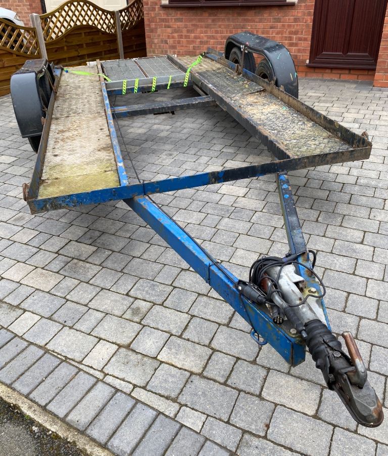 Car Transporter Vehicle Towing Trailer Motor Carrier Metal with Ramps Racing