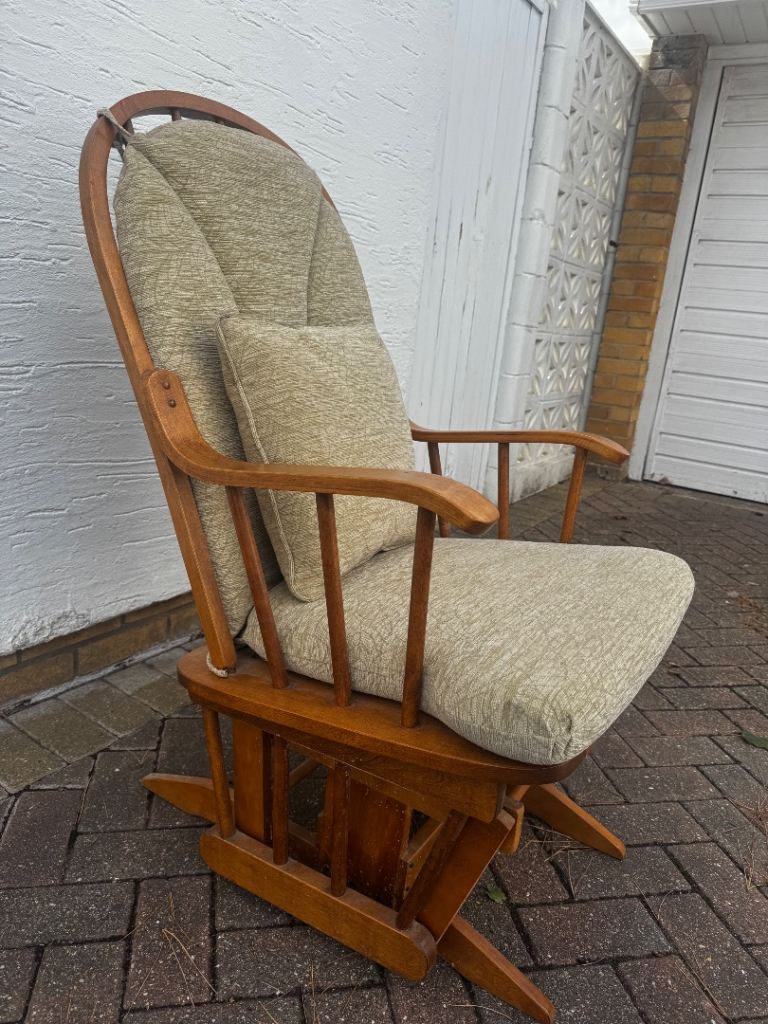 Wooden Rocking Chair with Cushions – Good Condition