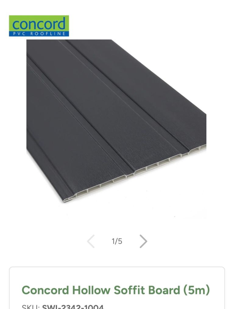 Soffit board 5m length x5 brand new with silicone 