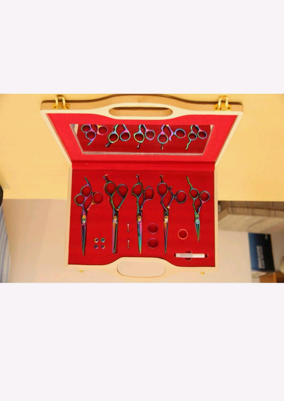 Sanguine Professional wood holster 5 Scissors sets HIGH QUALITY