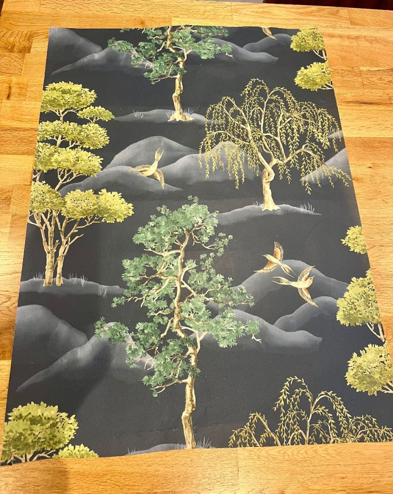 4 rolls of Striking Navy wallpaper 