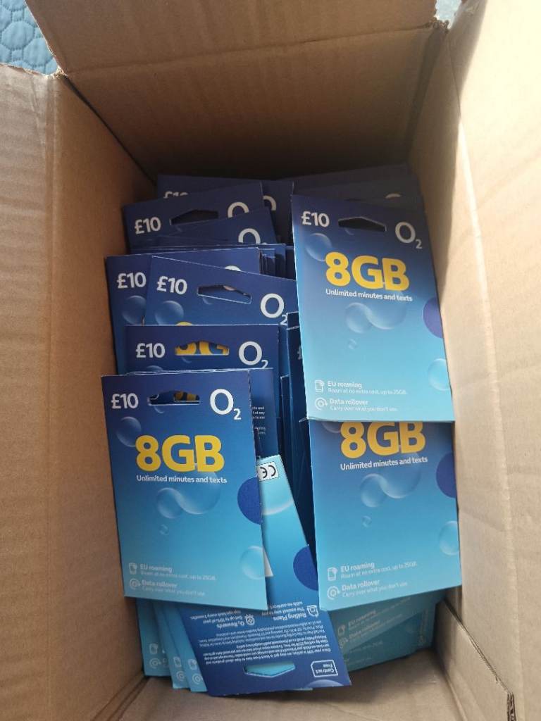 O2 Sim Cards Bulk Wholesale 