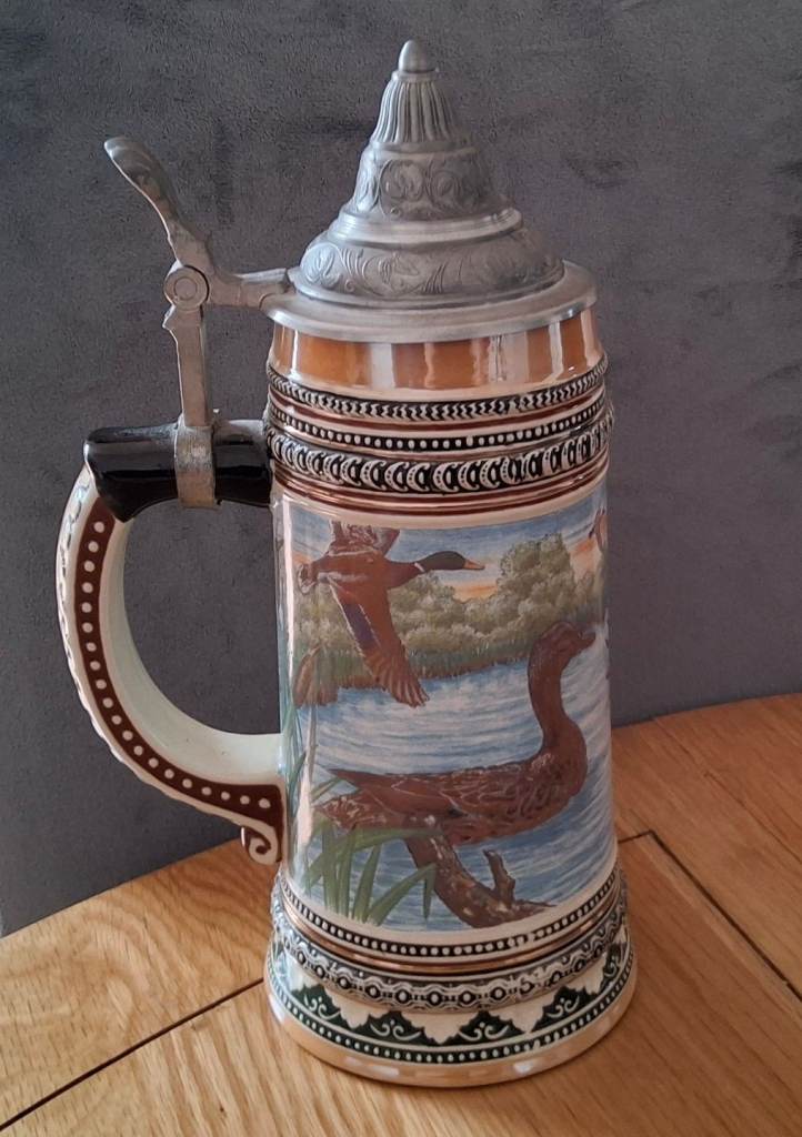 A large german drinking stein