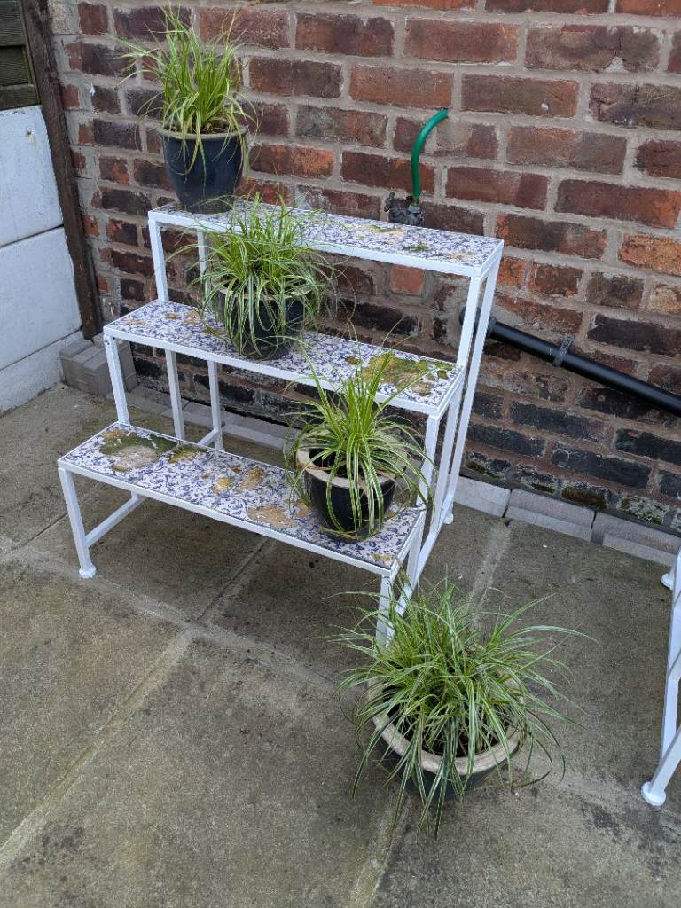 Two Metal Plant Stands 3 tier 