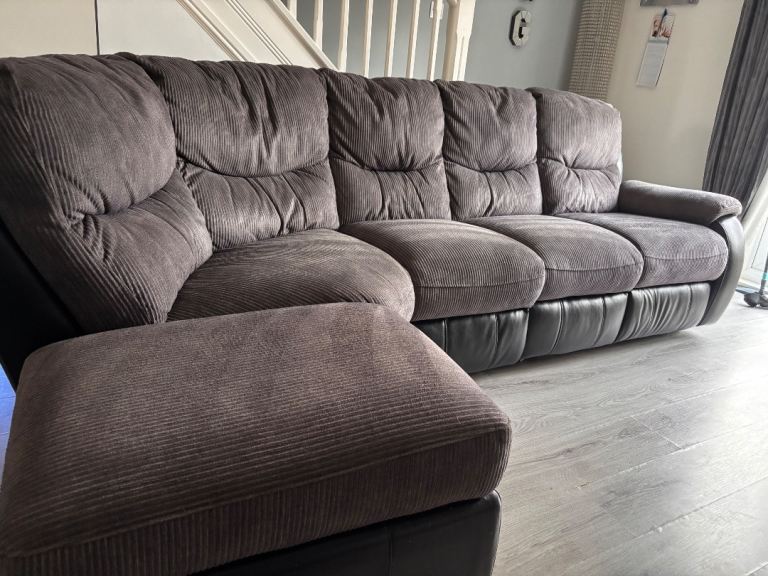 Corner sofa recliner and storage 