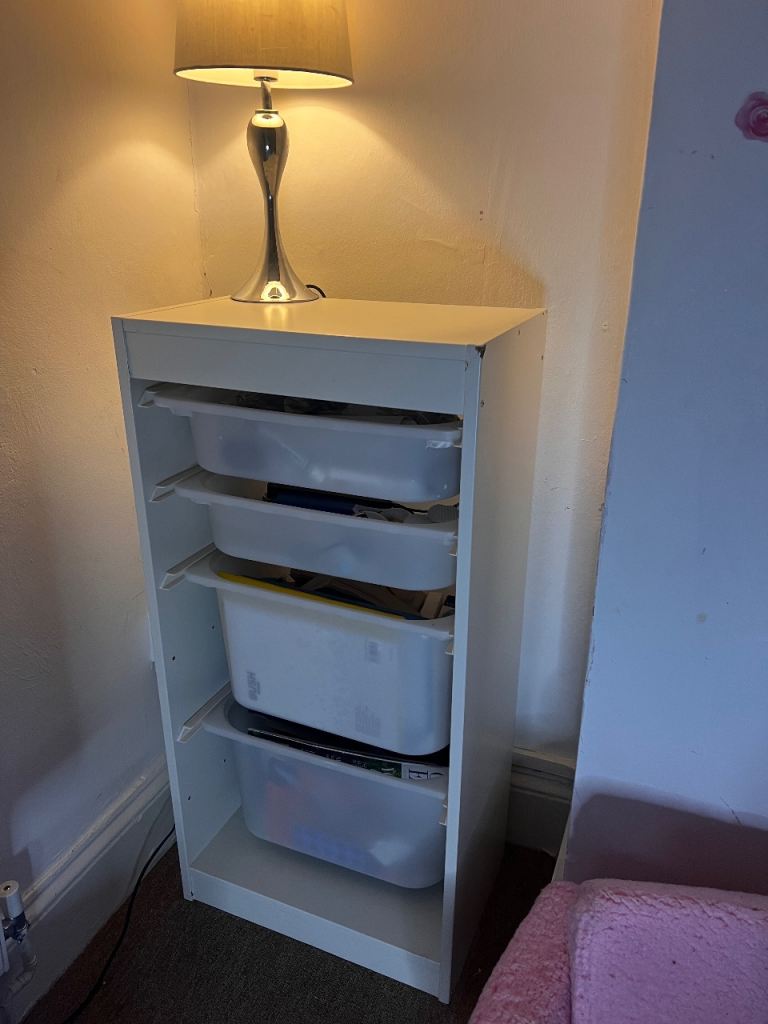 image for White multi-storey shelving unit