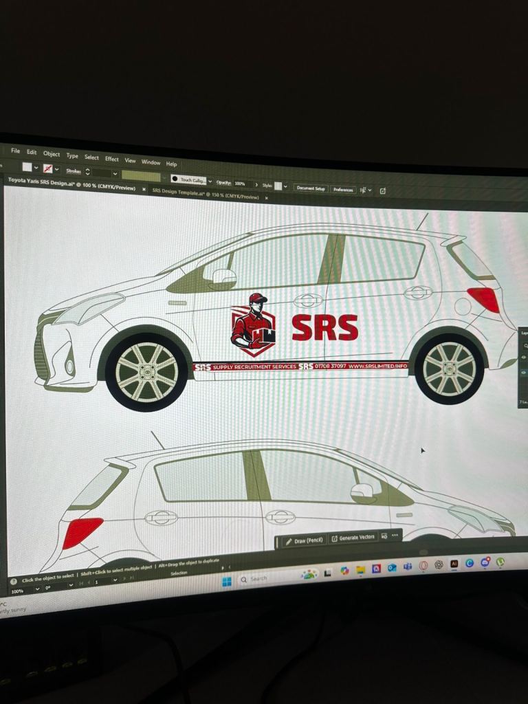 Commercial vehicle van car truck signage