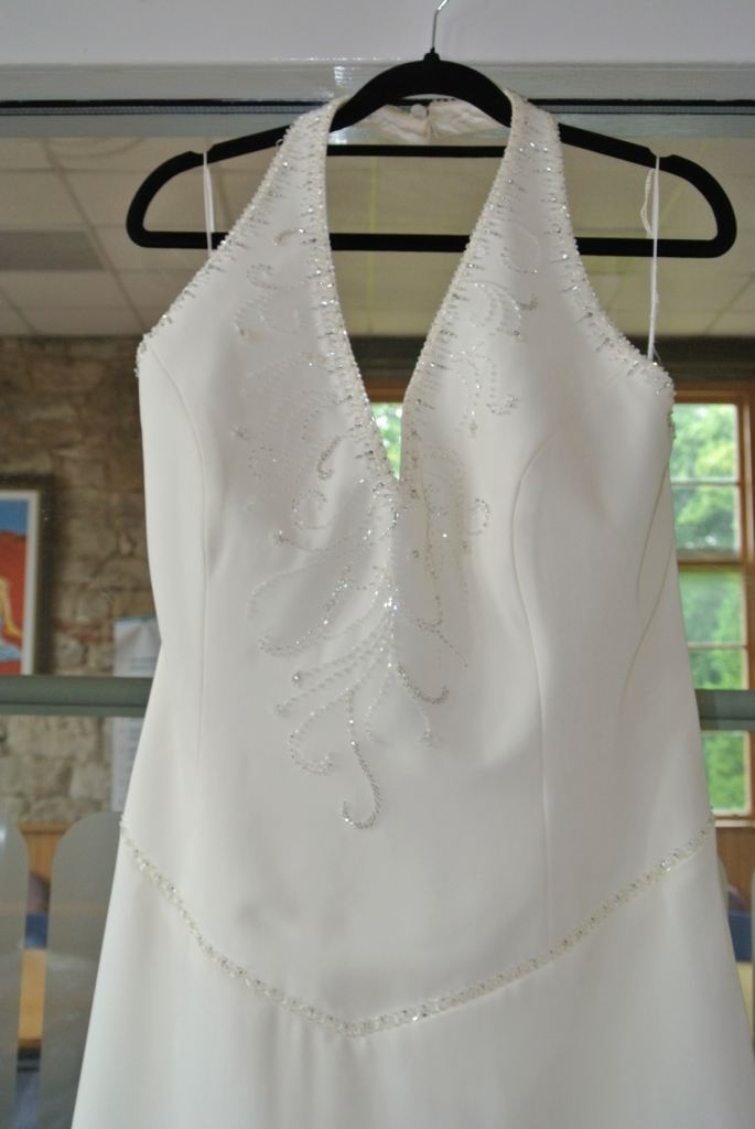 Victoria Jane Ronald Joyce halter neck wedding dress UK18