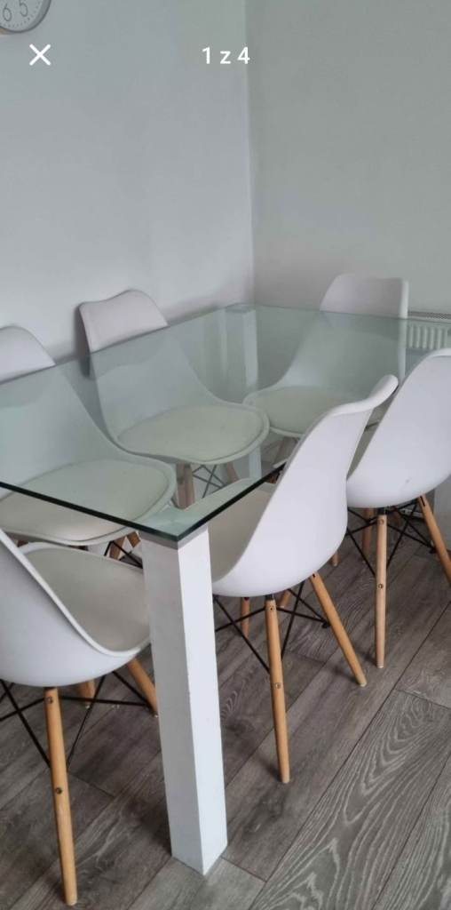 Glass table + free dining chairs 