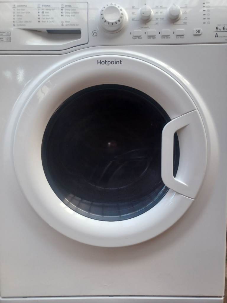 Hotpoint 9kg/6kg Washer Dryer – White, Good Condition
