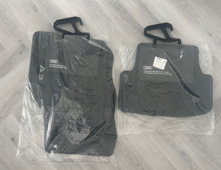 Set of 4 New Genuine Audi A3 All-Weather Rubber Floor Mats
