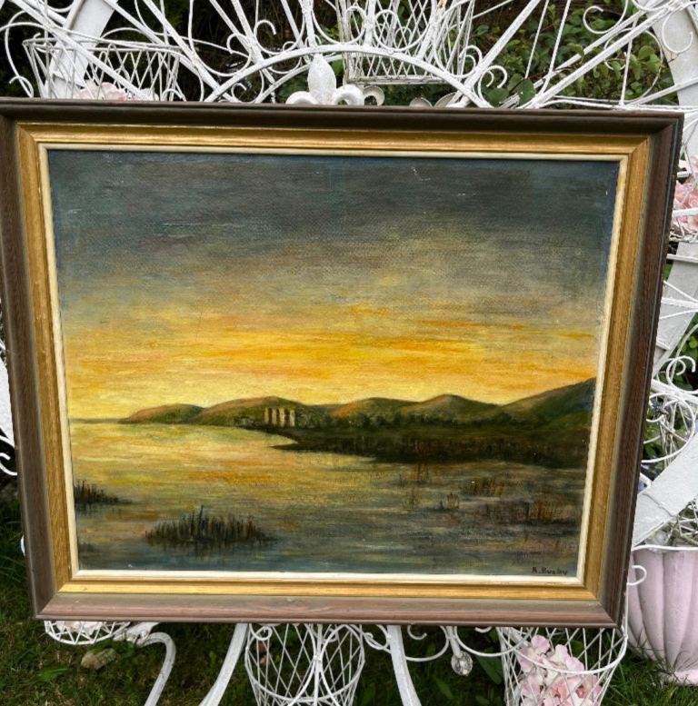 Signed by the Artist R Busby an Original Framed Landscape Painting on Canvas   