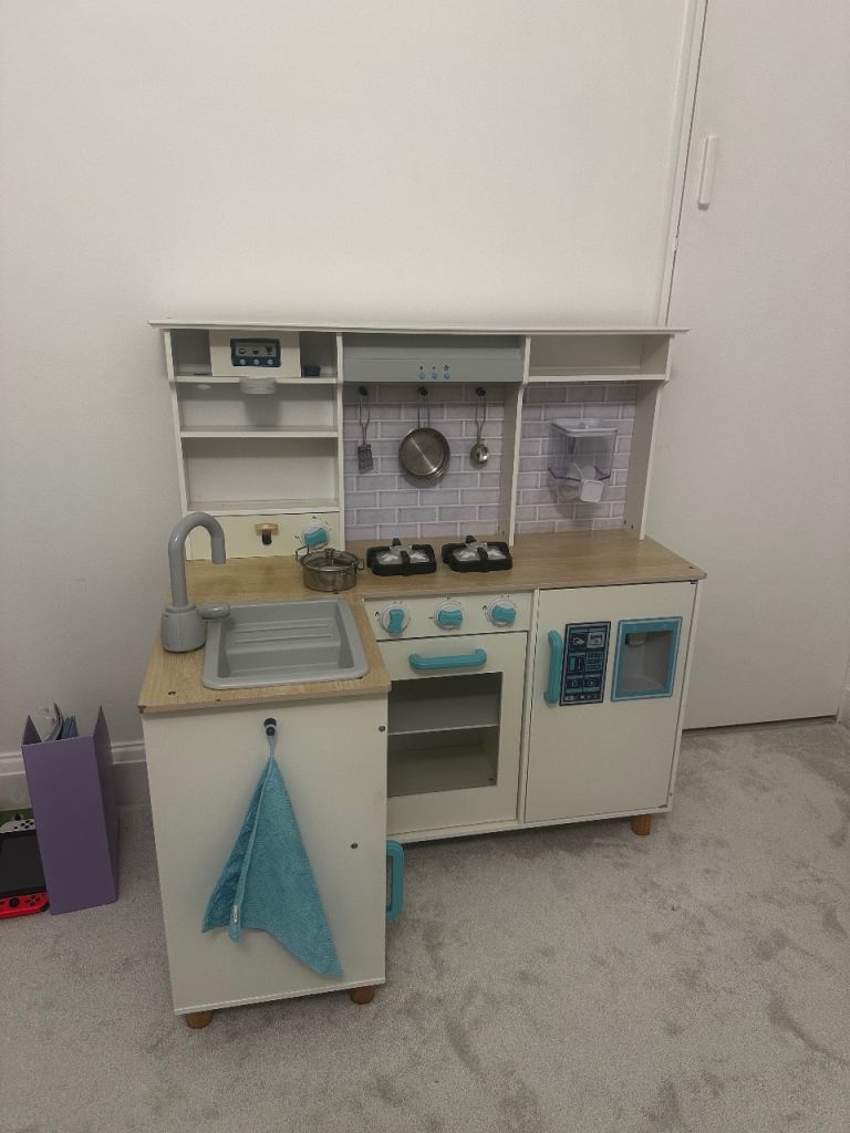 Chad Valley Wooden Play Kitchen - White, Excellent Condition