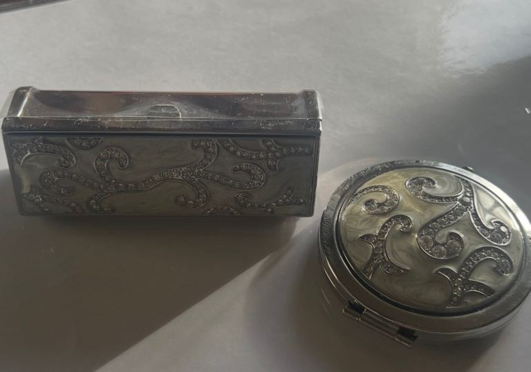 Vintage Lipstick Case & Mirror 